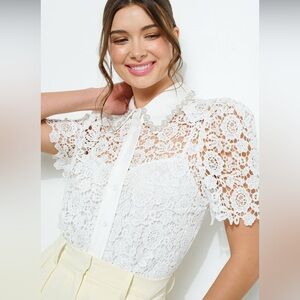 Elegant White Lace Blouse